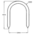 Grampos 12mm Tipo U Para Grampeador De Pressão Com 1000 Un |